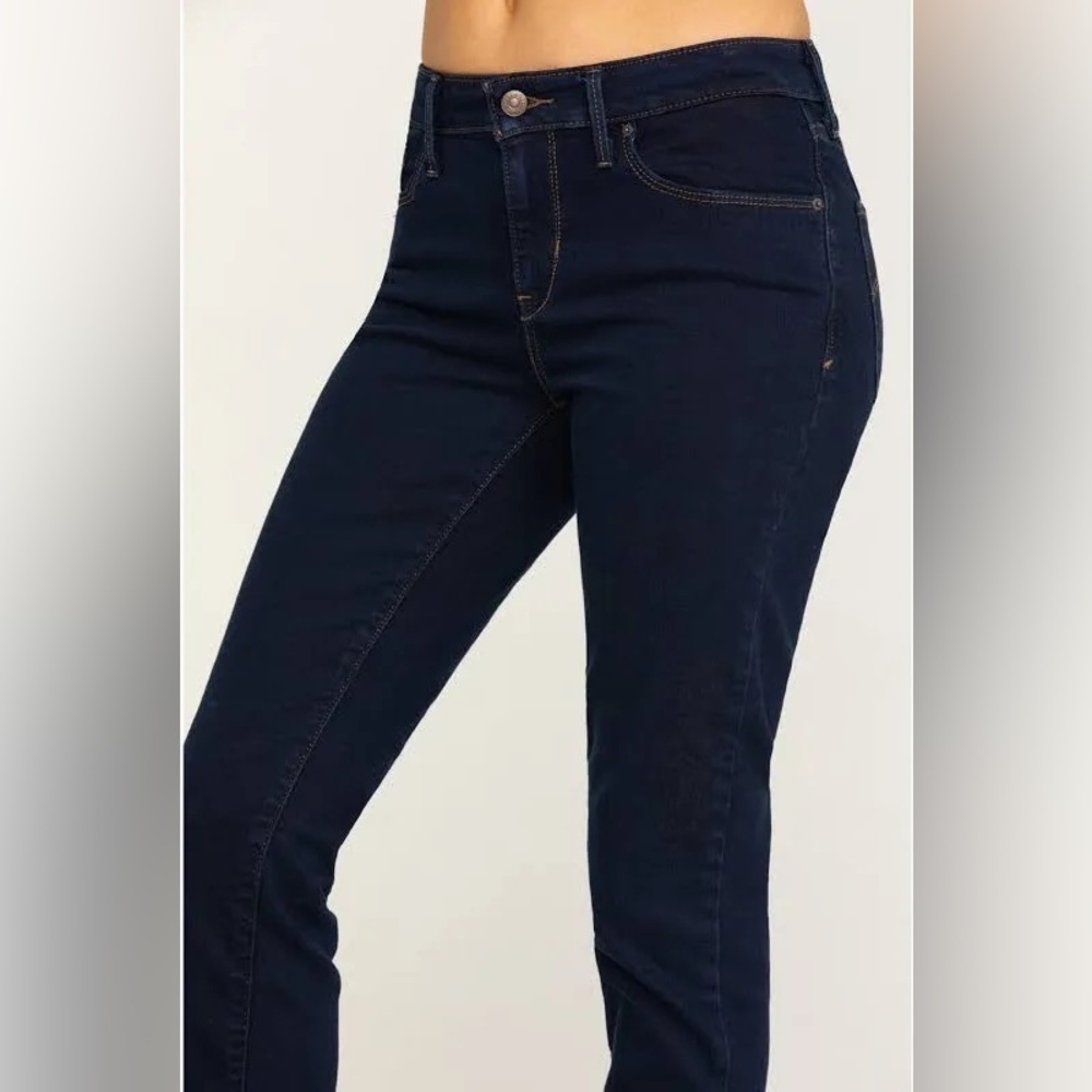 LEVI’s Classic Mid-Rise Skinny Jeans, dark wash, stretch, W29, L30, 100% cotton